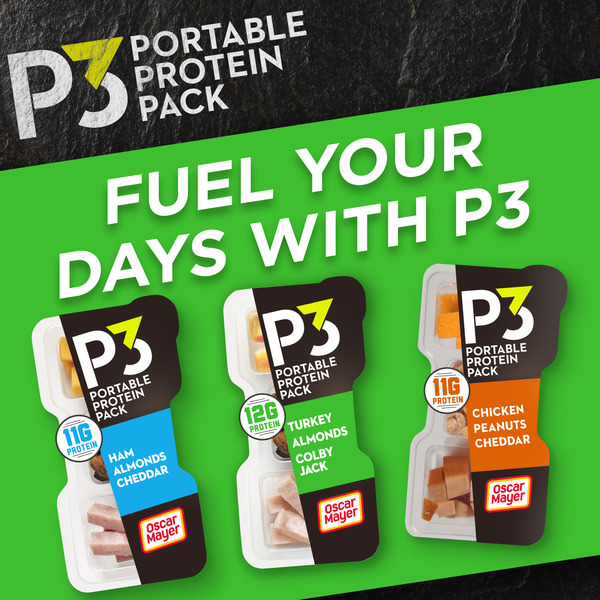 P3 Portable Protein Snack Pack with Turkey, Almonds & Cheese - Image 3