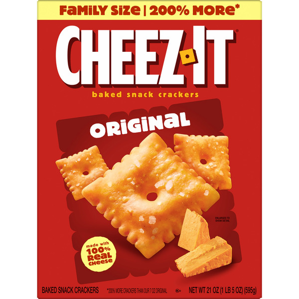 Cheez-It Original Cheese Crackers, Baked Snack Crackers, Family Size, 21 oz - Image 9