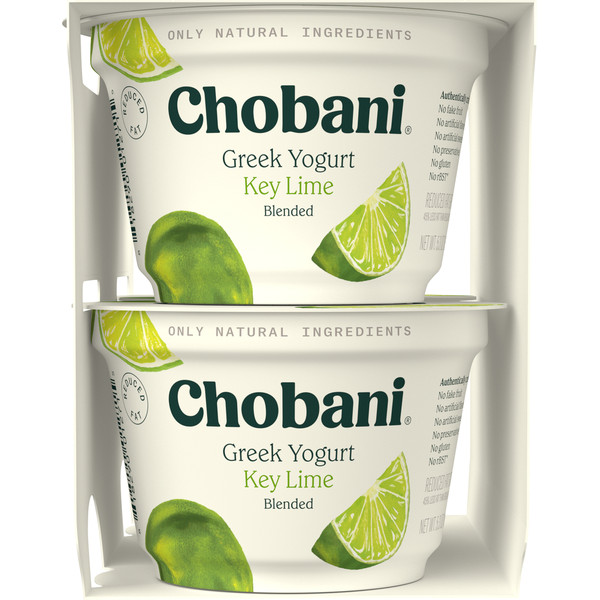 Chobani Yogurt, Greek, Reduced Fat, Key Lime, Blended, Value 4 Pack - Image 4