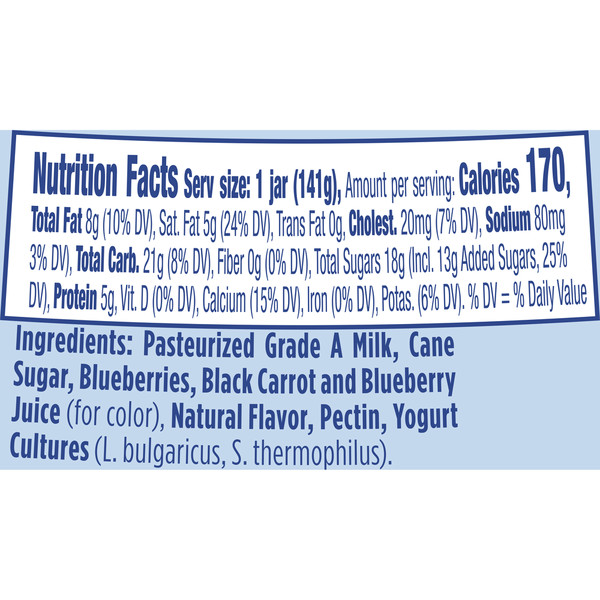 Yoplait Oui French Style Blueberry Whole Milk Yogurt, Glass Yogurt Jar - Image 7