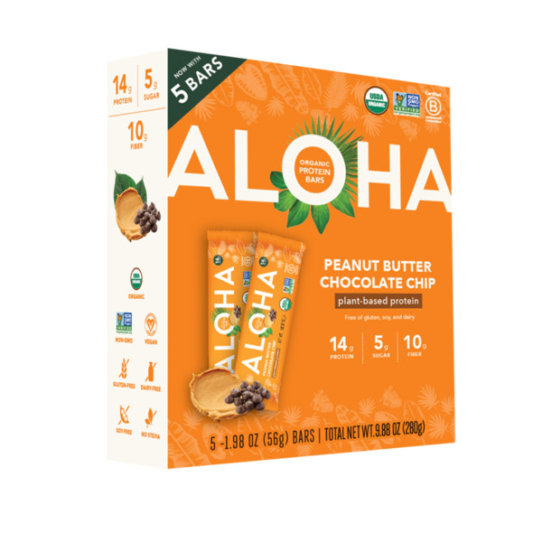Aloha Protein Bars, Organic, Peanut Butter Chocolate Chip - Image 6