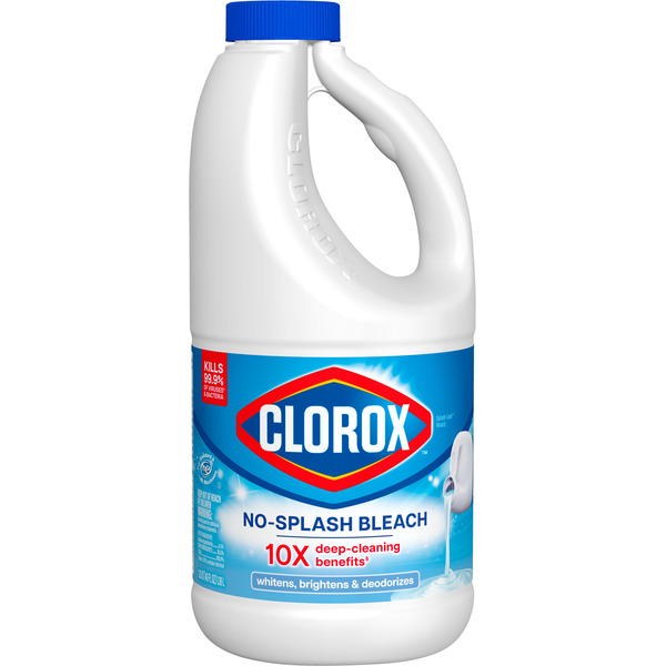 Clorox Splash-Less Bleach, Disinfecting, Kills 99.9% of Bacteria and Viruses, Regular