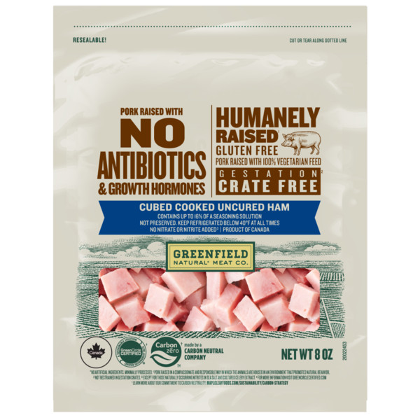 Greenfield Natural Meat Co. Cubed Cooked Uncured Ham