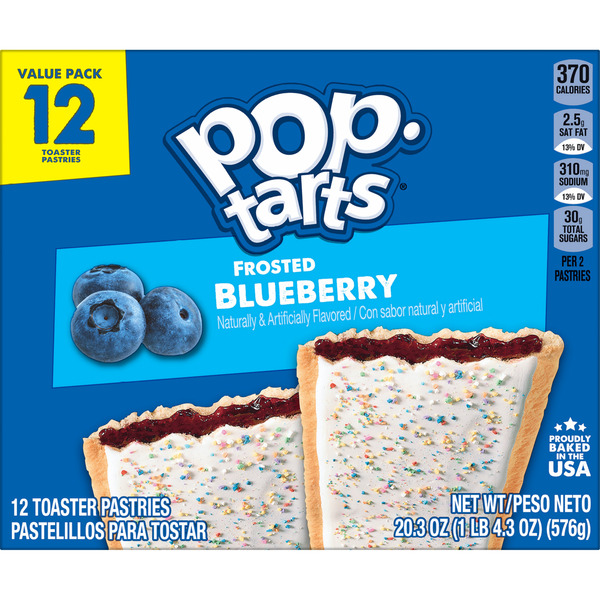 Pop-Tarts Frosted Blueberry Toaster Pastries, Breakfast Foods, Value Pack, 12 Count - Image 8