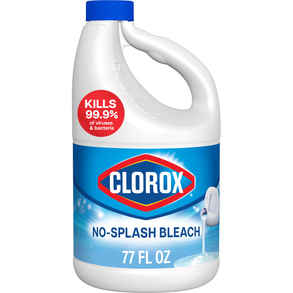 Clorox Splash-Less Bleach, Disinfecting, Kills 99.9% of Bacteria and Viruses, Regular