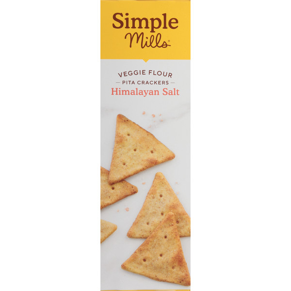 Simple Mills Veggie Pita Crackers, Himalayan Salt - Image 2