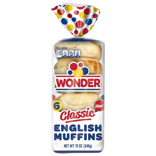 Wonder Bread 6 PL ENG MUFF 12 OZ