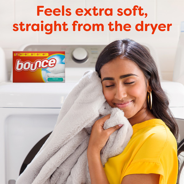 Bounce Fresh Linen Scented Fabric Softener Dryer Sheets - Image 7