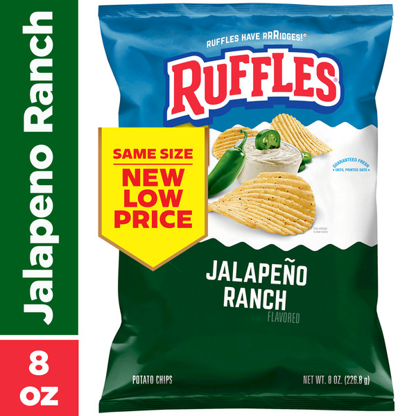 Ruffles Potato Chips Jalapeno Ranch Flavored