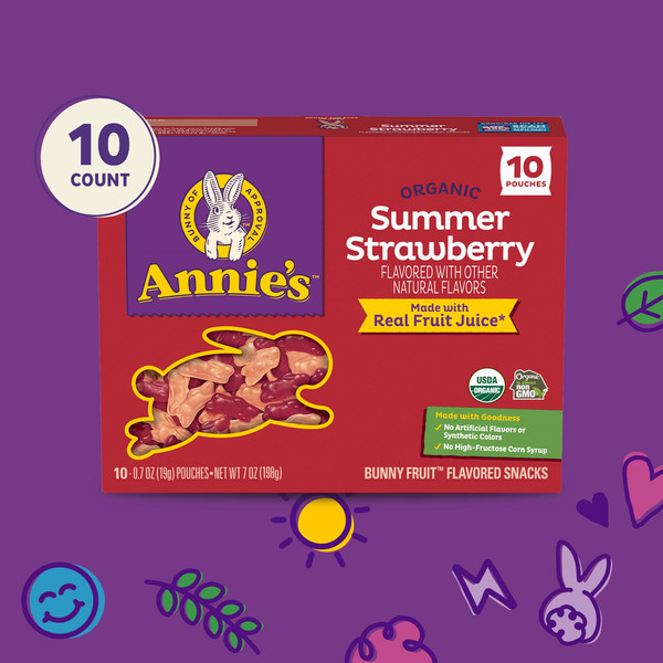 Annie's Organic Summer Strawberry Fruit Flavored Snacks - Image 5