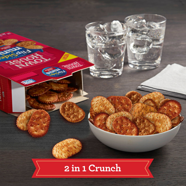 Town House FlipSides Minis House Seasoned Oven Baked Crackers, Salty Snacks, 10.2 oz - Image 2