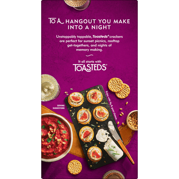 Toasteds Harvest Wheat Crackers, Party Snacks, 8 oz - Image 8