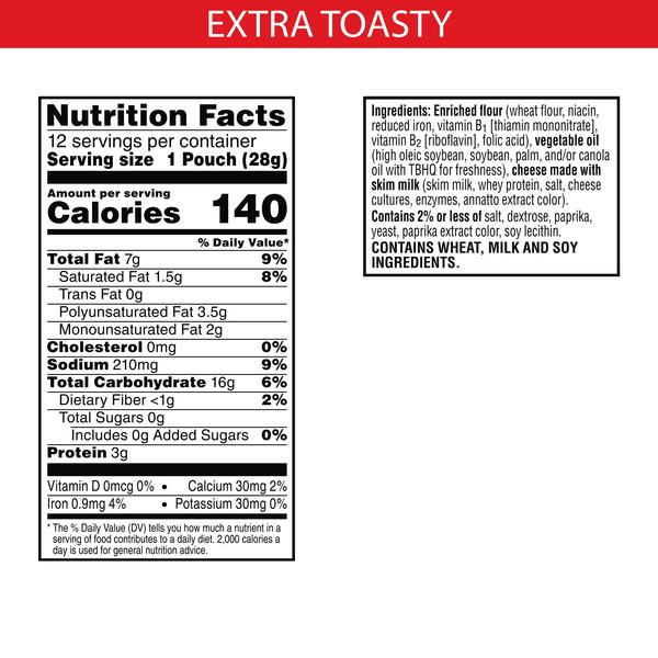 Cheez-It Extra Toasty Cheese Crackers, Baked Snack Crackers - Image 6