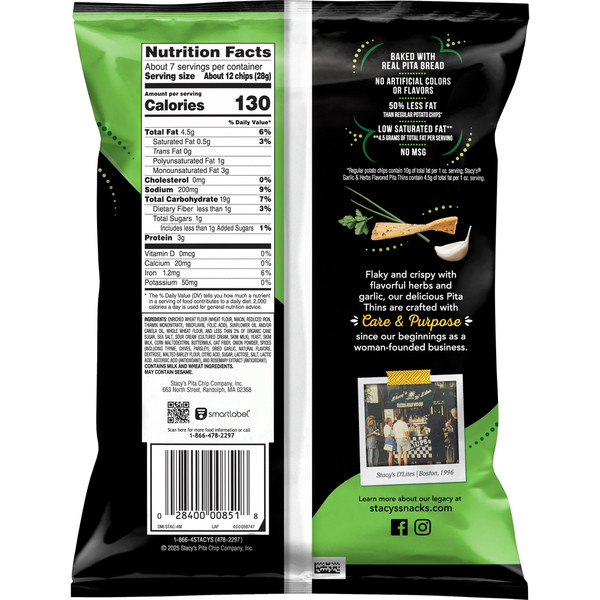 Stacy's Baked Pita Thins Garlic and Herb - Image 2