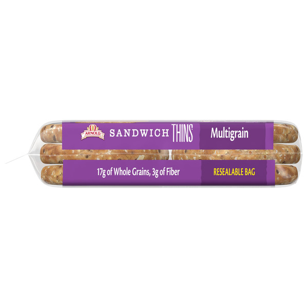 Arnold Sandwich Thins, 6 count, Multigrain Rolls - Image 5