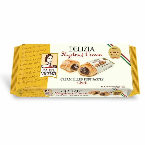 Matilde Vicenzi Delizia Puff Pastry Hazelnut Cream Filled