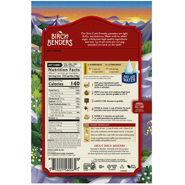 Birch Benders Keto Carb Friendly Pancake & Waffle Mix, 10oz - Image 7