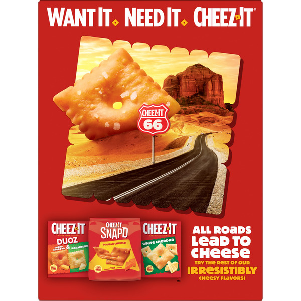 Cheez-It Grooves Bold Cheddar Cheese Crackers, Crunchy Snack Crackers, 9 oz - Image 9