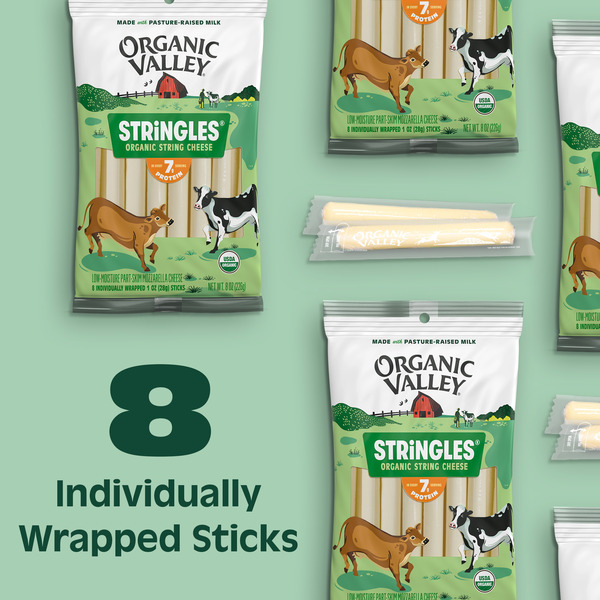 Organic Valley® Stringles Organic Mozzarella Cheese Sticks - Image 2