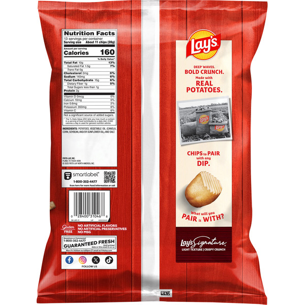 Lay's Wavy Original Party Size Potato Chips - Image 2