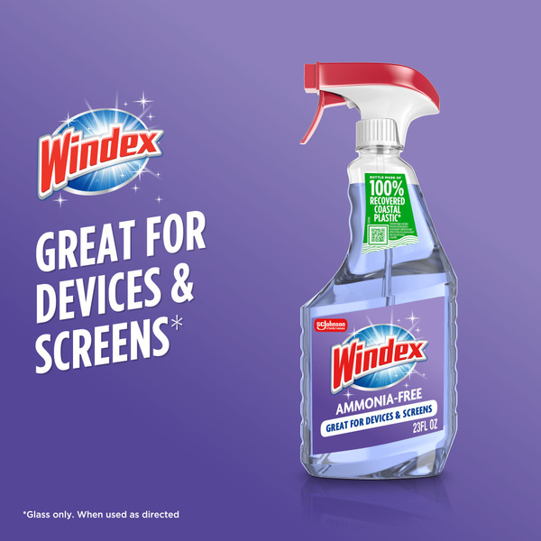 Windex® Ammonia-Free Glass Cleaner Spray Bottle, Crystal Rain Scent - Image 2