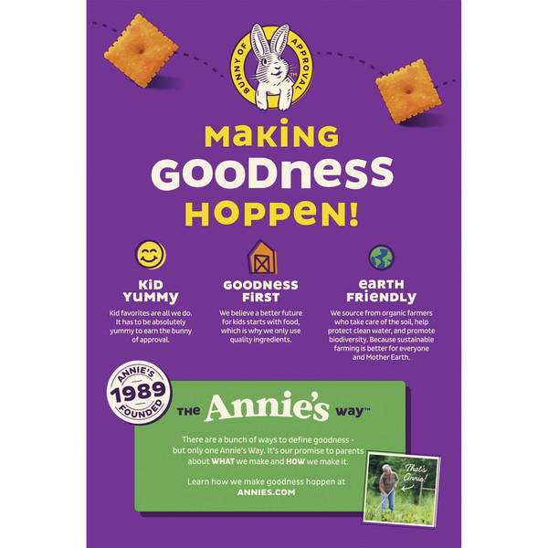 Annie's Organic Cheddar Squares Baked Cracker Snacks - Image 4