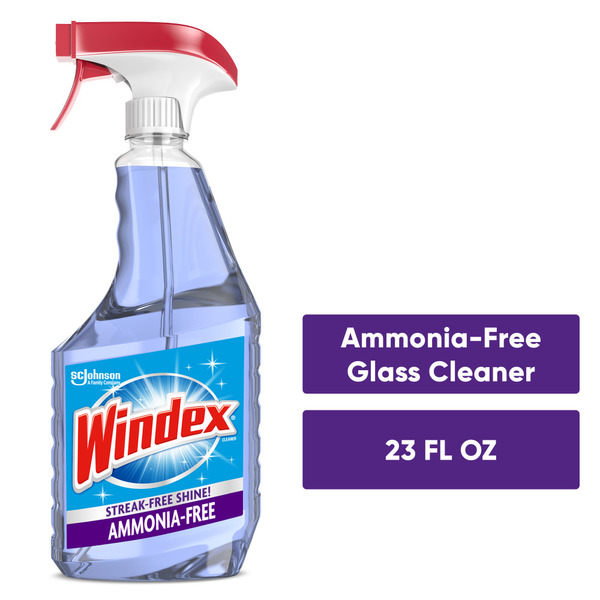 Windex® Ammonia-Free Glass Cleaner Spray Bottle, Crystal Rain Scent