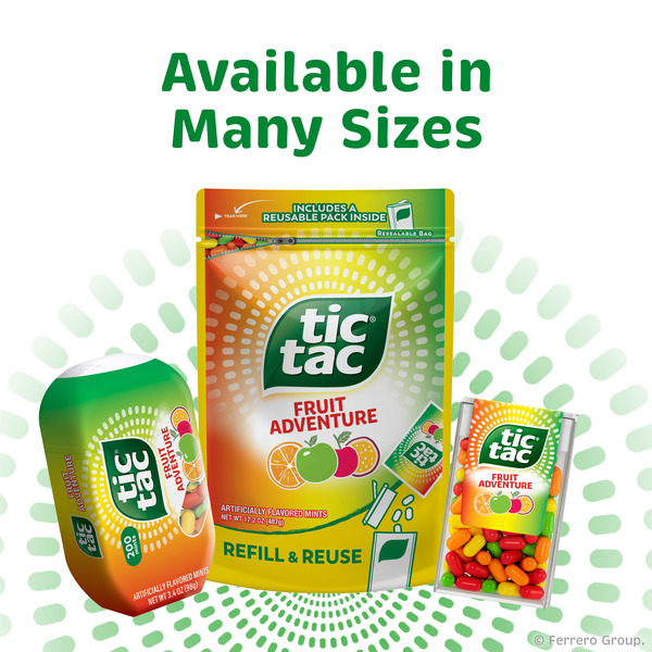 Tic Tac Fruit Adventure, On-the-Go Pocket-Sized Mints, 100 pieces, 1.7 oz Single Pack - Image 6