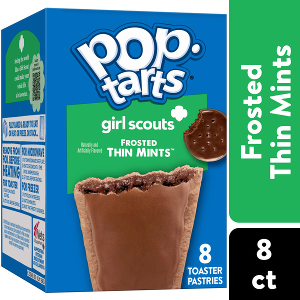 Pop-Tarts Frosted Thin Mints Toaster Pastries, Breakfast Foods, 13.5 oz, 8 Count