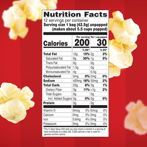 Orville Redenbacher Movie Theater Butter Popcorn, Microwave Popcorn - Image 8