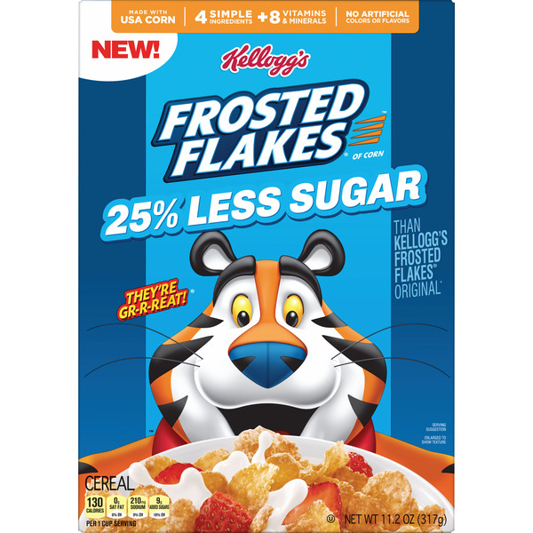Frosted Flakes 25% Less Sugar Breakfast Cereal, Box (1 Box) - Image 9