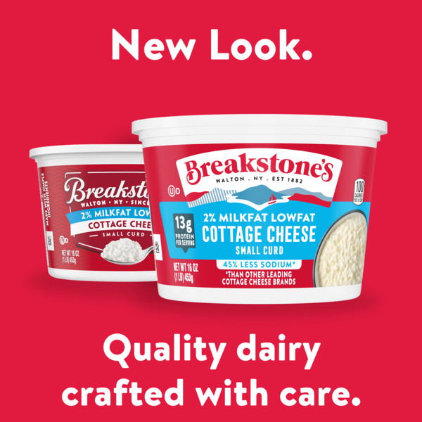 Breakstone's Small Curd 2% Milkfat Lowfat Reduced Sodium Cottage Cheese oz Tub - Image 6