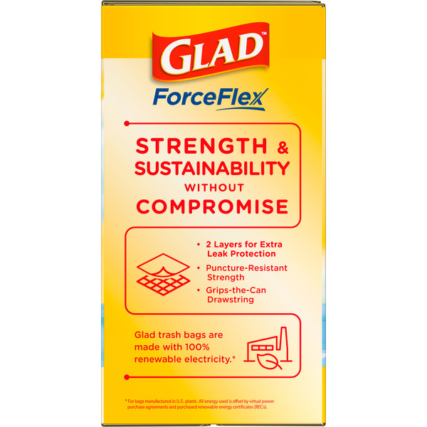 Glad ForceFlex Tall Kitchen Trash Bags, 13 Gallon, Fresh Clean Scent with Febreze - Image 6