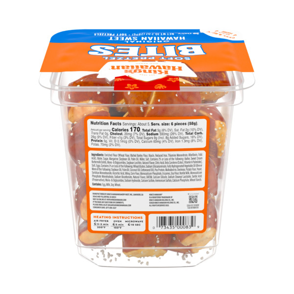 King's Hawaiian Original Hawaiian Sweet Soft Pretzel Bites - Image 3