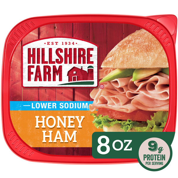 Hillshire Farm Ultra Thin Sliced Lower Sodium Honey Ham Sandwich Meat, 8 oz