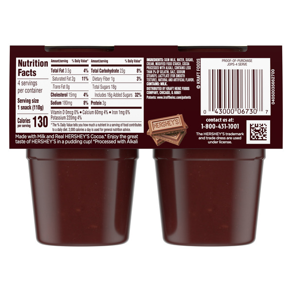 Hershey's Chocolate Ready-to-Eat Pudding Snack with Milk & Real Cocoa - Image 5