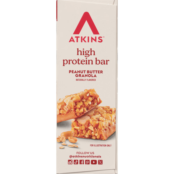 Atkins Peanut Butter Granola High Protein Bar - Image 3