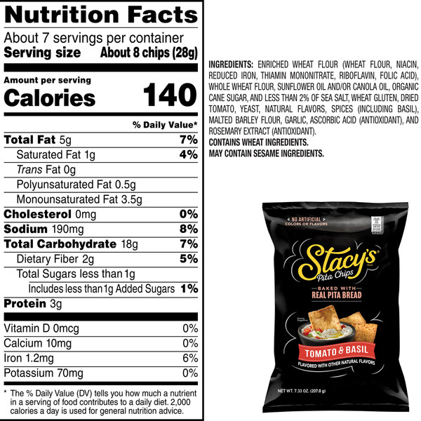 Stacy's Pita Chips, Tomato & Basil - Image 3