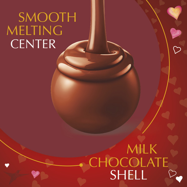 Lindt Lindor Valentine's Day Milk Chocolate Candy Truffles - Image 3