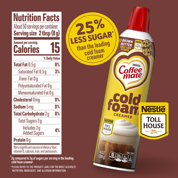 Coffee mate Brown Butter Chocolate Chip Cookie Flavored Cold Foam Creamer - Image 7