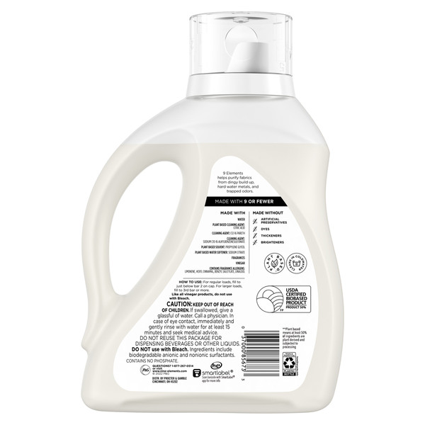 9 Elements Laundry Detergent Liquid Soap, Citrus Scent, Vinegar Powered - Image 10