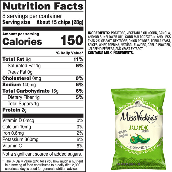Miss Vickie's Kettle Cooked Potato Chips Jalapeno Flavor - Image 3