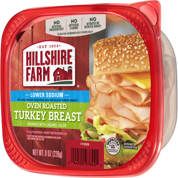 Hillshire Farm Ultra Thin Sliced Lower Sodium Oven Roasted Turkey Breast Sandwich Meat, 8 oz - Image 2