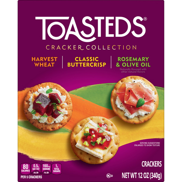 Toasteds Variety Pack Crackers, Party Snacks, Party Pack, 12 oz - Image 7