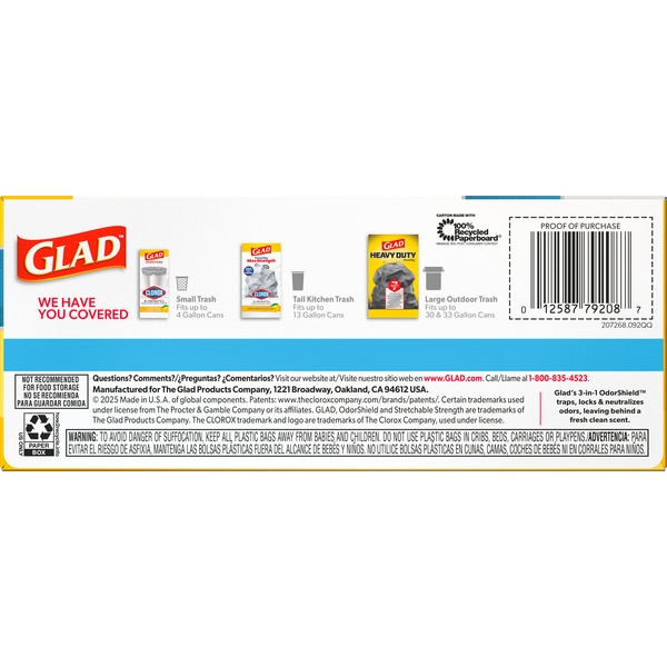 Glad ForceFlex MaxStrength Tall Kitchen Drawstring Trash Bags, 13 Gallon, Fresh Clean - Image 5