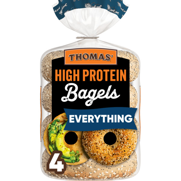 Thomas’ High Protein, 4 count, Everything Bagels