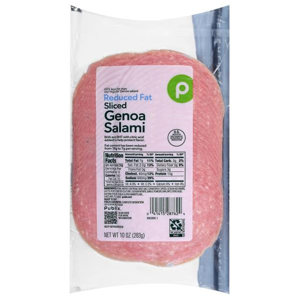 Publix Deli Genoa Salami Reduced Fat