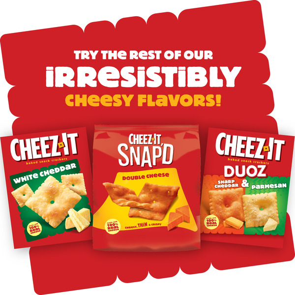 Cheez-It Grooves Bold Cheddar Cheese Crackers, Crunchy Snack Crackers, 9 oz - Image 7