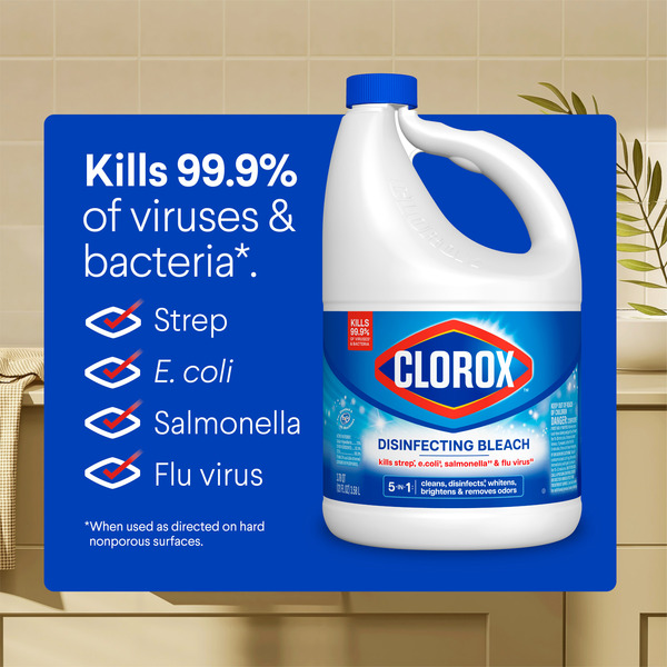 Clorox Disinfecting Bleach, Concentrated Formula, Regular - Image 9