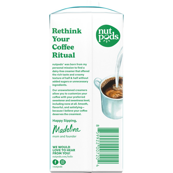 nutpods Unsweetened No Sugar Caramel Coffee Creamer - Image 4